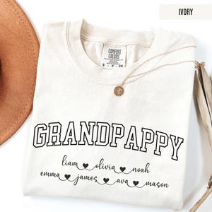 Grandpappy Shirt With Kids Names, Fathers Day Gift For Grandpa, Personalized Grandpa, best dad shirt, Gift For Dad, New grandparent Gift
