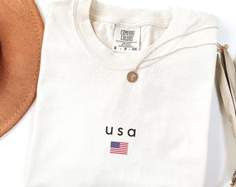 USA Flag Shirt, 4th of July Shirt, Comfort Colors USA Flag Shirt, Usa Flag Tee, Memorial Day Shirt, Fourth of July Shirt, USA Shirt, Usa Tee