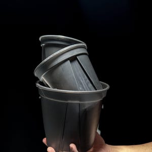 Black Clear Plastic Pot (Sets)