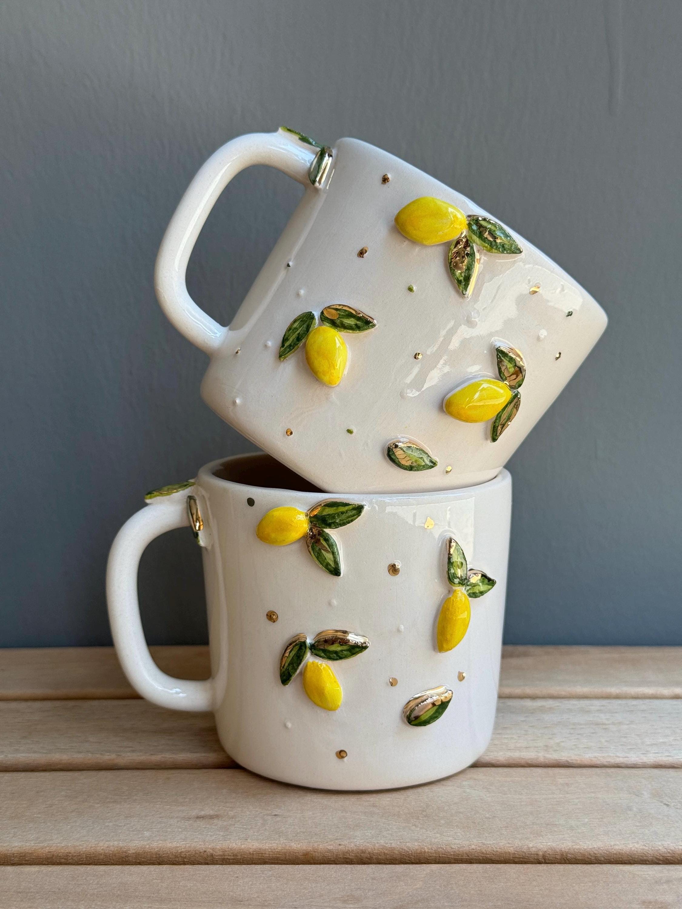 LEMON MUG - Lemon Ceramic Coffee - Etsy