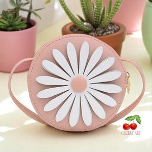 Sac à main personnalisé Daisy pour fille – Sac à bandoulière avec prénom personnalisé pour tout-petits et enfants | Premier sac mignon | Cadeau d'anniversaire pour bébé et école