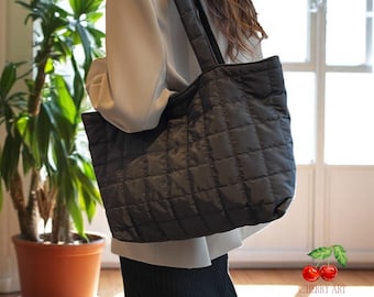 Borsa Tote Trapuntata Timberpack Easy da Donna in rosso scuro