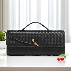 Handgemachte Ledertasche für Frauen - Weiß, Braun oder Schwarz - Echtleder Geldbörse mit Riemen, Knotenverschluss, elegantes Geschenk für sie, Sommerstil