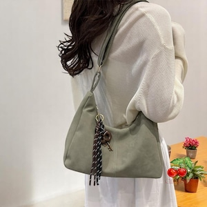 Vegan Leather Tote Bag for Women | Slouchy Suede Hobo Shoulder Purse | Chic Work & Shopping Bag | Stylish Gift for Her