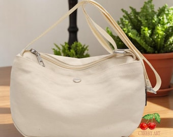 Vintage Canvas Crossbody Bag: Unisex Everyday Shoulder Purse