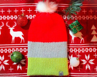 Grinch Inspired Winter Knit Hat