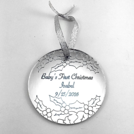 Personalized Christmas Ornament Silver 