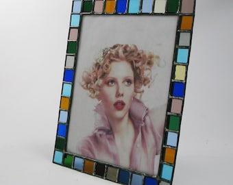 Stained glass picture frame - 8x10 - Translucent color glass