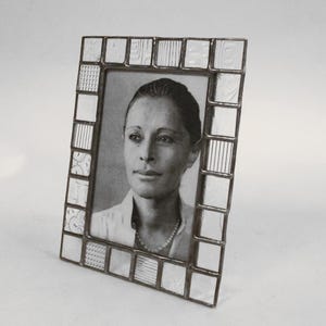 Stained glass picture frame - 4x6 - clear pattern glass