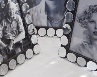 Picture frame - 4x6 - 5x7 - 8x10 - Clear glass jewels