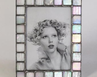 Mother of pearl color -Stained glass picture frame