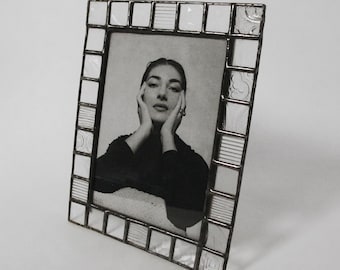 Stained glass picture frame - 5x7 - clear pattern glass