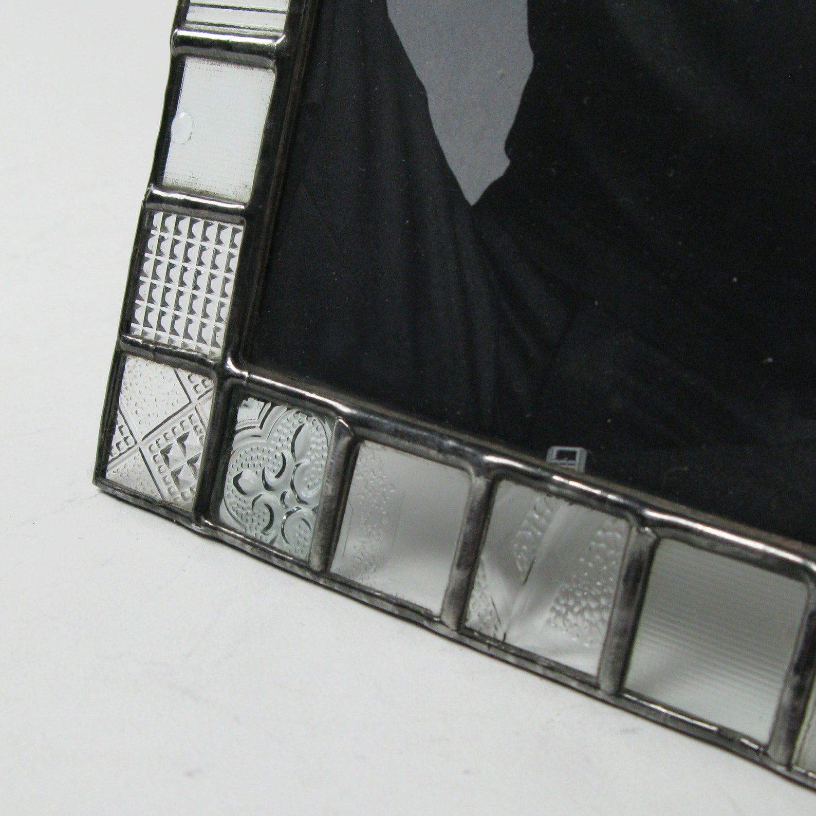 Stained Glass Picture Frame 5x7 Clear Pattern Glass Etsy