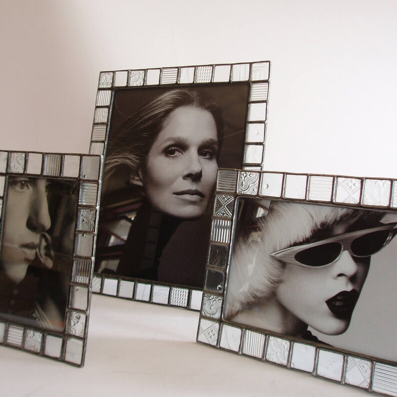 Stained Glass Picture Frame 4x6 Clear Pattern Glass Etsy UK