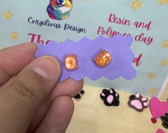 Mini-oorbellen kattenhars