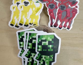 Hand drawn Minecraft stickers