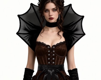 Victorian Lace Stand Up Collar, Gothic Renaissance Neck Collar, Medieval Queen Cosplay Accessory, Halloween Costume Detachable Collar