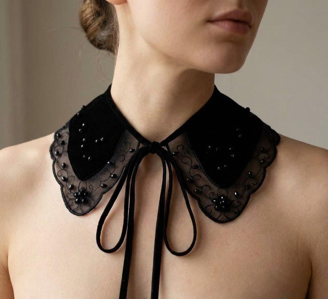 Beaded Shirt Collar