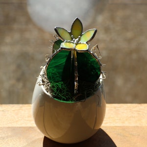One Of A Kind 3-D Cactus Stained Glass