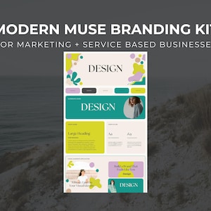 Colorful Branding Kit for Canva | Modern Muse Brand Board | Funky Logo Templates