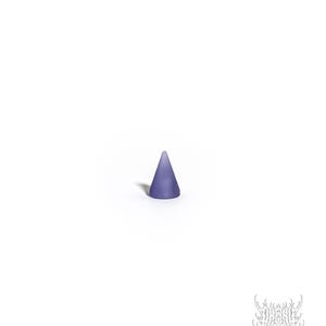 UV Reactive Purple cone spikes, 15mm by 10mm, small screw back studs, leathercraft