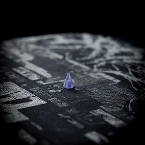 UV Reactive Purple cone spikes, 15mm by 10mm, small screw back studs, leathercraft