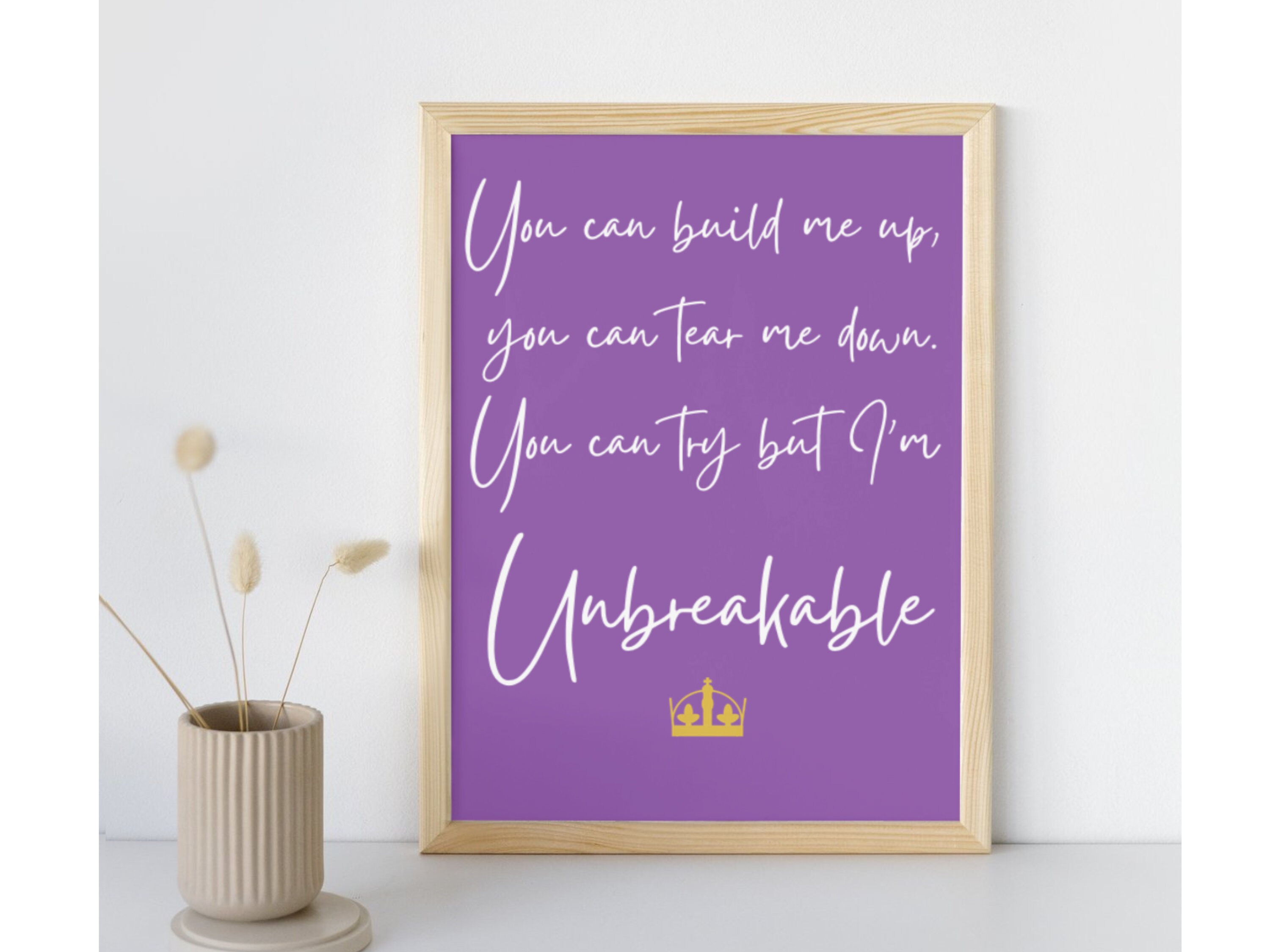 SIX | You Can Build Me Up | Inspirational Musical Theatre Digital Wall Art | Quotes & Lyrics | Multiple Sizes Formats