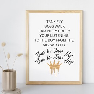 Beats International | Tank Fly Boss Walk | Dub be Good to Me | Inspirational Song Lyric Inspired Digital Wall Art | Lyrics | Multiple Sizes