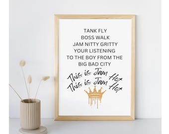 Beats International Lyrics Print | Tank Fly Boss Walk (Digital Download)