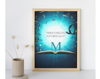 Matilda | Even if you&#39;re little you can do a lot | Inspirational Musical Theatre Digital Wall Art | Quotes & Lyrics | Multiple Sizes Formats