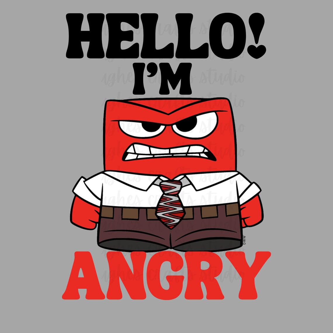 Inside Out 2 Anger PNG |inside Out 2 Digital Download | Anxiety, Anger ...