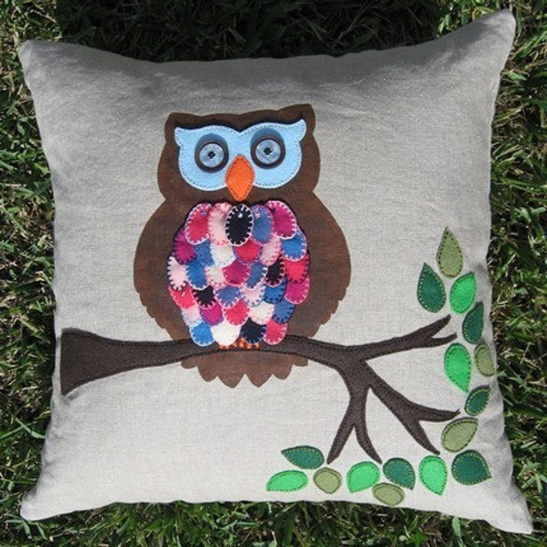 Owl Applique and Embroidery Pattern image 2