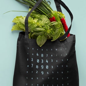 Scary Numbers Tote Bag, Severance TV Organic Eco Cotton Bag