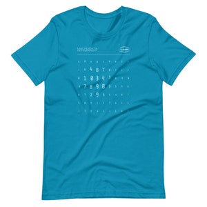 Scary Numbers Severance TV Shirt, Unisex Tee Aqua