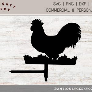 Rooster Weathervane SVG - Silhouette SVG - Rooster SVG File - Weathervane Svg - Antique Rooster Svg - Rooster Weathervane Clipart
