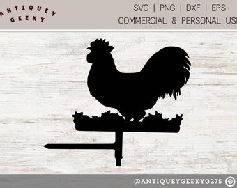 Rooster Weathervane SVG - Silhouette SVG - Rooster SVG File - Weathervane Svg - Antique Rooster Svg - Rooster Weathervane Clipart