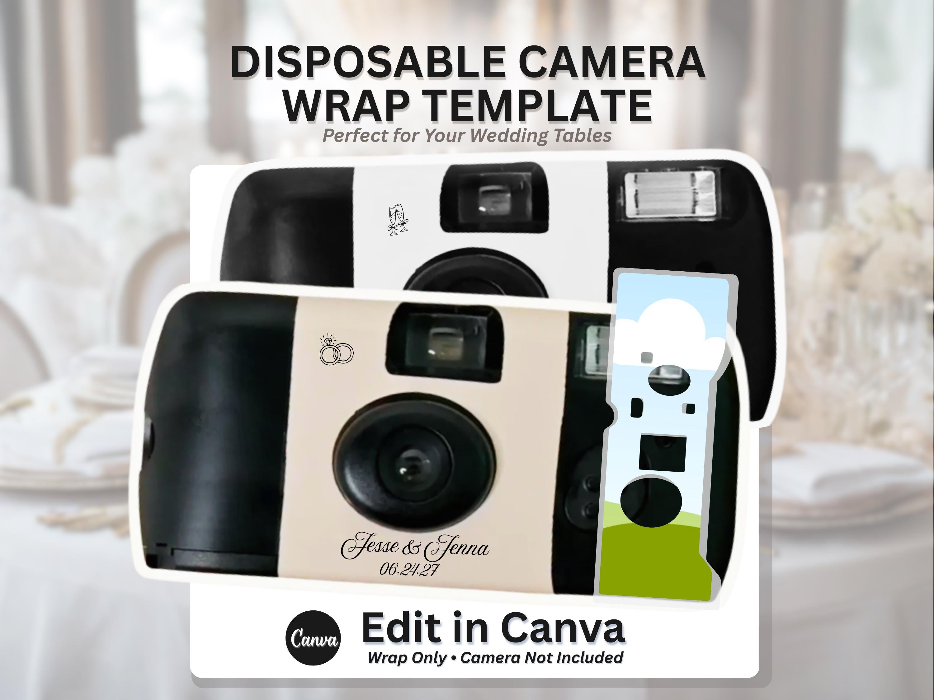 Disposable Camera Wrap Template, Wedding Camera Wrap Sticker, Custom ...