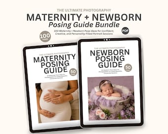 Maternity and Newborn Photography Posing Guide Bundle, Photographer Reference Guides, Baby Photoshoot Pose Ideas