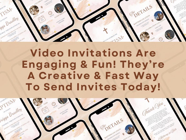 Baptism Invitation Template, Baby Baptism, Digital Baby Christening