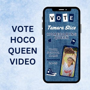 Homecoming Vote Campaign, Animated Video, Queen Voting Poster, Social Media Video Flyer, High School or College Editable Canva Template 2