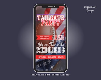 Game Day Tailgating Invitation, Phone Evite for Football Watch Party 3