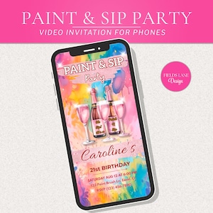 Painting Party Canva Template – Digital Art Birthday Invite 2