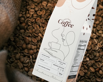 Bolsa de café personalizada / La combinación perfecta de regalos de boda / Bolsa de café para regalos de boda / Bolsita de café / Bolsa de café personalizada / Regalos de boda