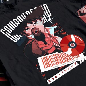 Cowboy Bebop Anime T-Shirt - 90s Japanese Anime Merch - Spike Spiegel Retro Shirt