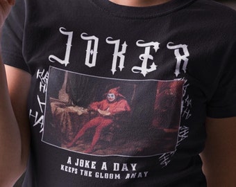 Joker Joaquin Phoenix T-shirt: droevige clownkunst, filmfankleding