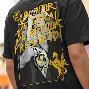 Disco Elysium T-Shirt, &#39;&#39;Un Jour Je Serai De Retour Pres De Toi&#39;&#39;  Return Quote Unisex Gaming Tee, Harry Dubois T-Shirt, Gift for Gamers Top