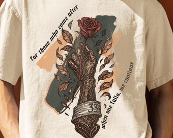 Expedition 33 T-Shirt, ''For Those Who Come After'' Tee, ''When one falls, we continue'' Gamer Gift, Gustave Clair Obscur Clothing for Fans