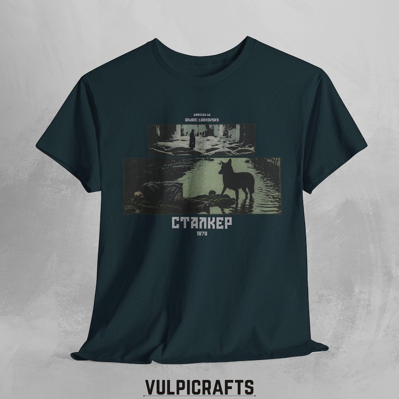Stalker 1979 Movie T-Shirt: Andrei Tarkovsky Cult Film Apparel Midnight
