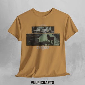 Stalker 1979 Movie T-Shirt: Andrei Tarkovsky Cult Film Apparel Old Gold