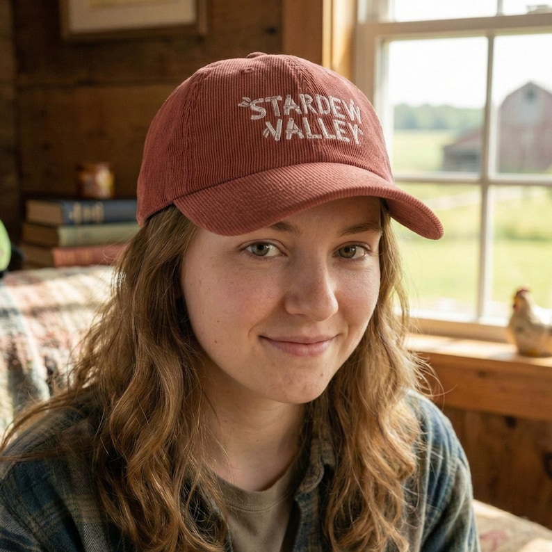 Stardew Valley Vintage Corduroy Gamer Cap (Embroidered) image 2